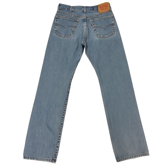 Levi's 517 Jeans 31x34 Medium Wash Thrashed Distressed Grunge Y2K Vintage Denim* - Picture 9 of 10